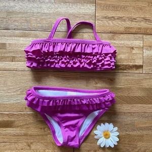 Gymboree‎ Two piece Ruffle Swim Suit S 3T